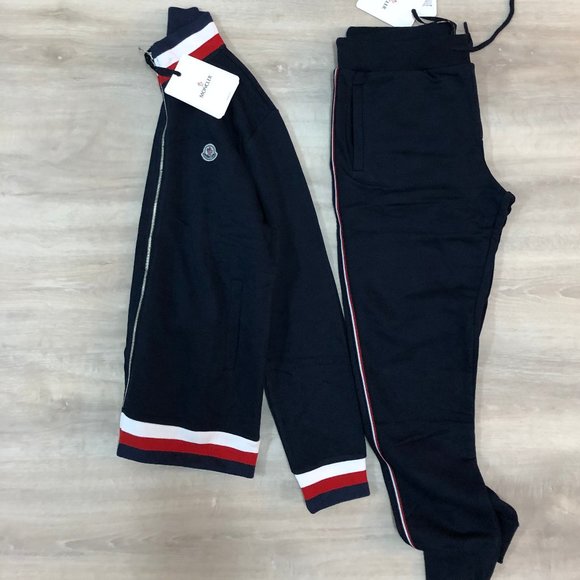 moncler tracksuit navy